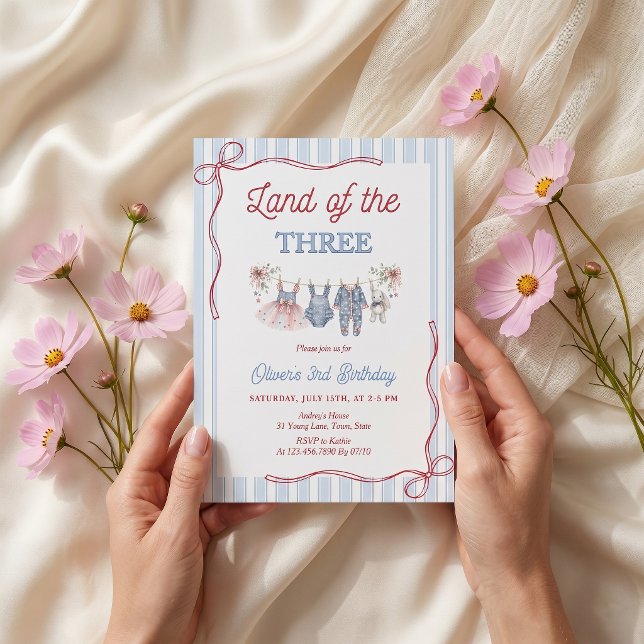 Land Of The Three Girl Birthday Invitation (Creator Uploaded)