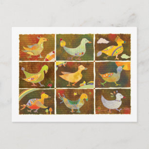Land of Whimsical Birds Postcard