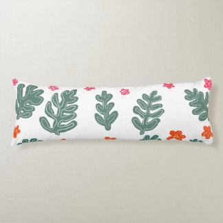 land & sea : doodle pattern flowers & plants  body cushion
