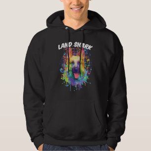 Land Shark German Shepherd Shepard Humor Dog Them Hoodie