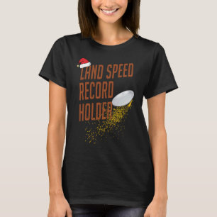 Land Speed Record Saucer Snow Sledding Christmas T-Shirt