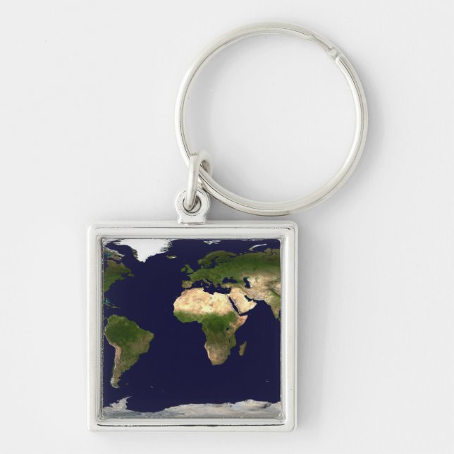 Land Surface, Shallow Water, and Shaded Topogra Key Ring (Front)