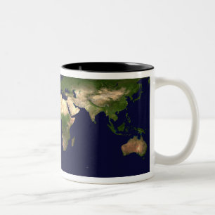 Land Surface, Shallow Water, and Shaded Topogra Two-Tone Coffee Mug