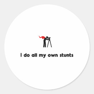 Land Surveying Hero Classic Round Sticker