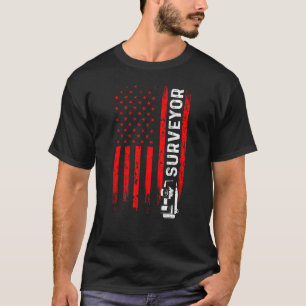 Land Surveying USA Flag  Surveyor 1 T-Shirt