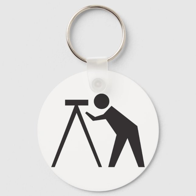 Land Surveyor at Work Key Ring (Front)