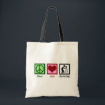 Land Surveyor Peace Love Surveying Company Tote Bag<br><div class="desc">Peace Love Surveying. A cute surveyor gift featuring a peace sign,  heart,  and surveying company worker.</div>