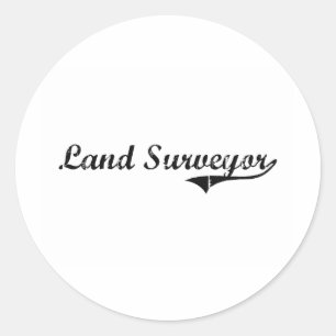 Land Surveyor Professional Job Classic Round Sticker