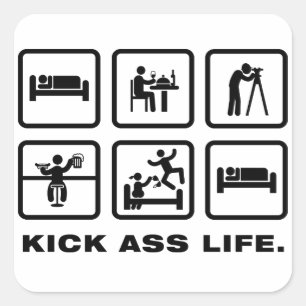 Land Surveyor Square Sticker