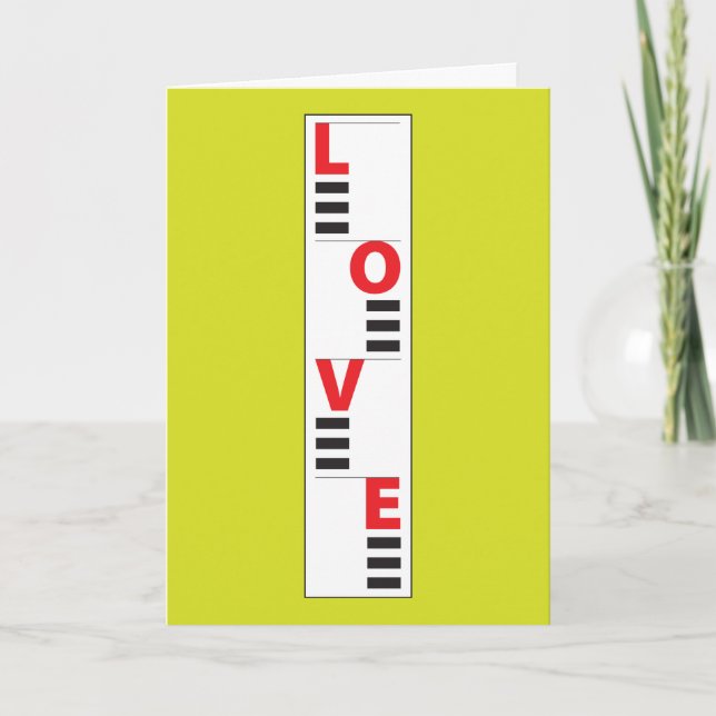 Land Surveyor Valentine Card of Level Rod (Front)