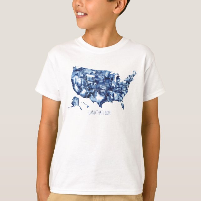 Land that I Love - United States Map T-Shirt (Front)