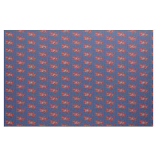 Land that I LOVE - US heart & flag Fabric