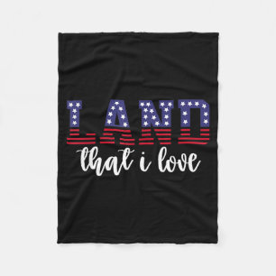 Land that love patriotic god bless independence da fleece blanket