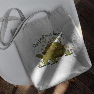 Land Turtle Animal In Nature Tote Bag