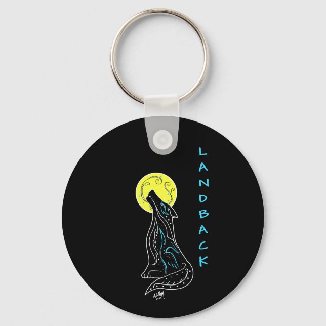 Landback - Wolf Key Ring (Front)
