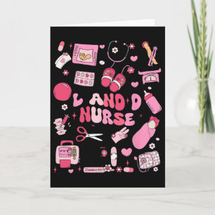 Landd Nurse Valentine Hearts Labour Delivery Nursi Card