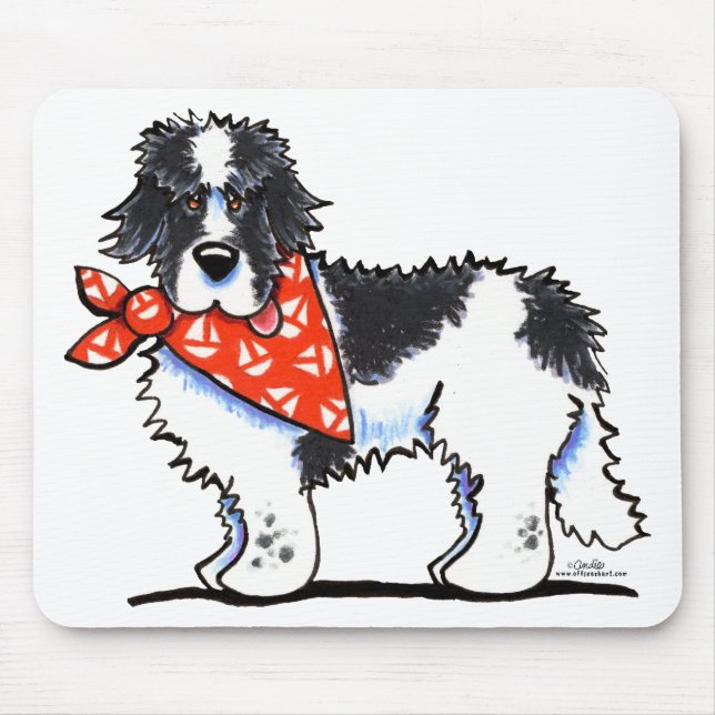 Landeer Newfie Sailor Mouse Pad (Front)