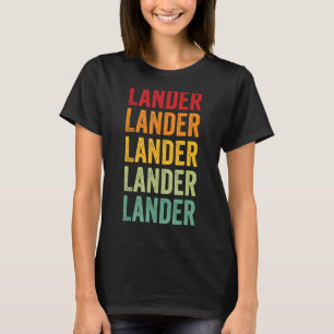 Lander County Nevada Rainbow Text Design T-Shirt