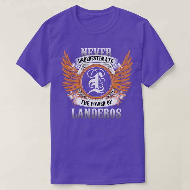 Landeros Name Shirt Never Underestimate The Power  (Design Front)