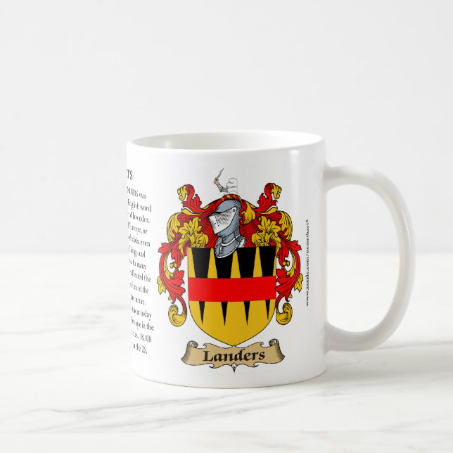 Landers, the Origin, the Meaning and the Crest Coffee Mug (Right)