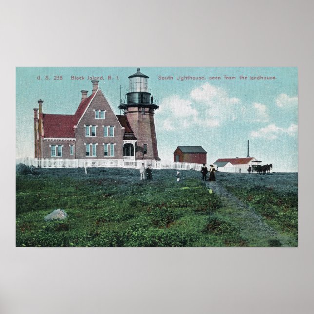 Landhouse View of the South Lighthouse Poster (Front)