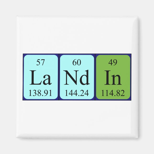 Landin periodic table name magnet (Front)