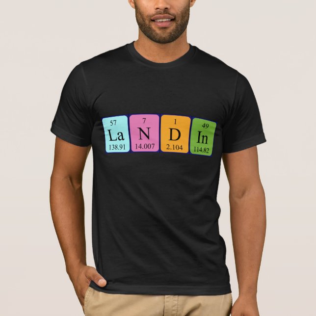 Landin periodic table name shirt (Front)
