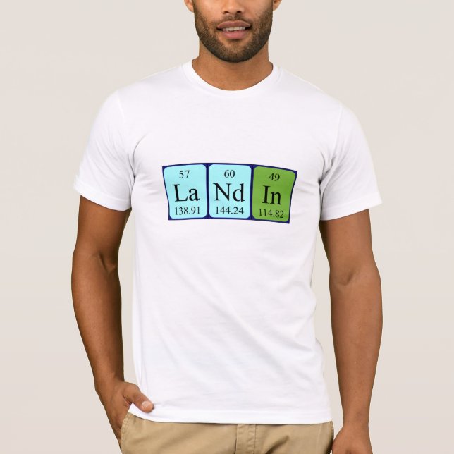 Landin periodic table name shirt (Front)