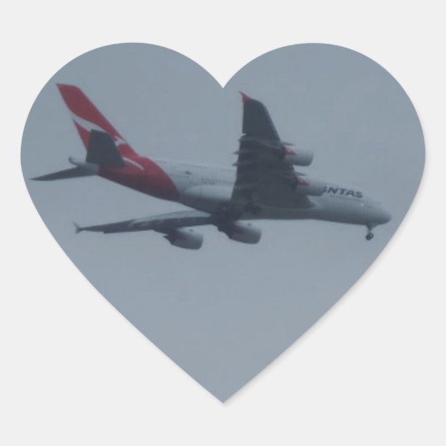 Landing Aircraft Heart Sticker (Front)