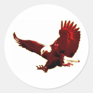 Landing Eagle - Eagle in Flight Classic Round Sticker