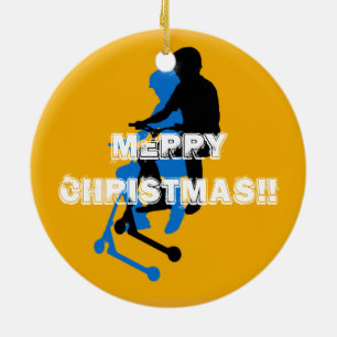 Landing Gears - Stunt Scooter Rider Ceramic Ornament