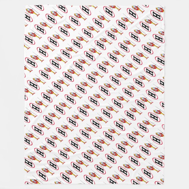 Landing helicopter fleece blanket (Front)