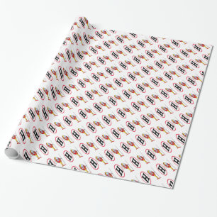 Landing helicopter wrapping paper