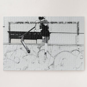 Landing It - Stunt Scooter Rider Jigsaw Puzzle