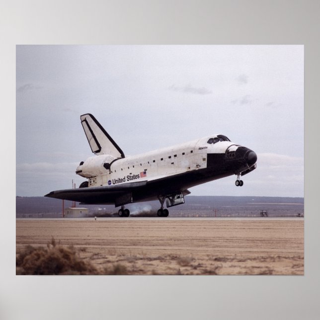 Landing of Space Shuttle Atlantis (STS-98) Poster (Front)