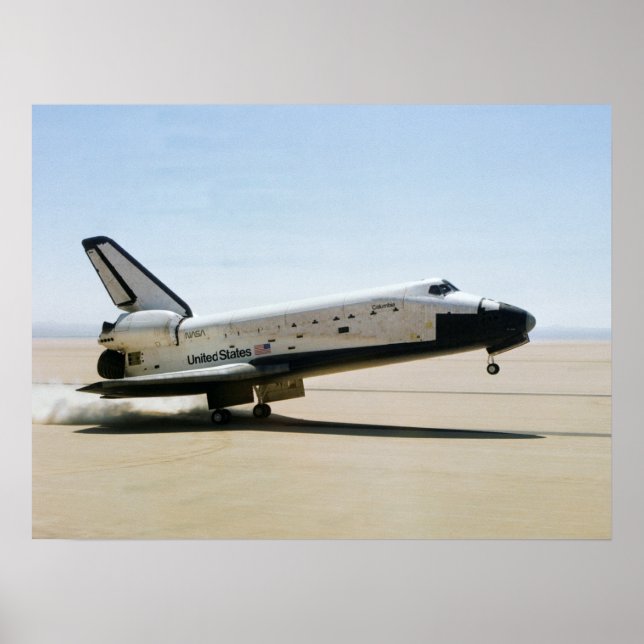 Landing of Space Shuttle Columbia (STS-1) Poster (Front)