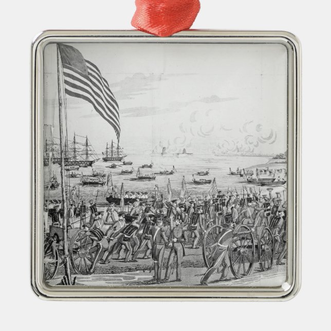 Landing of the Troops at Vera Cruz, Mexico Metal Ornament (Front)