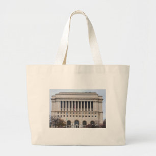 landmark milwaukee library and courthouse large tote bag
