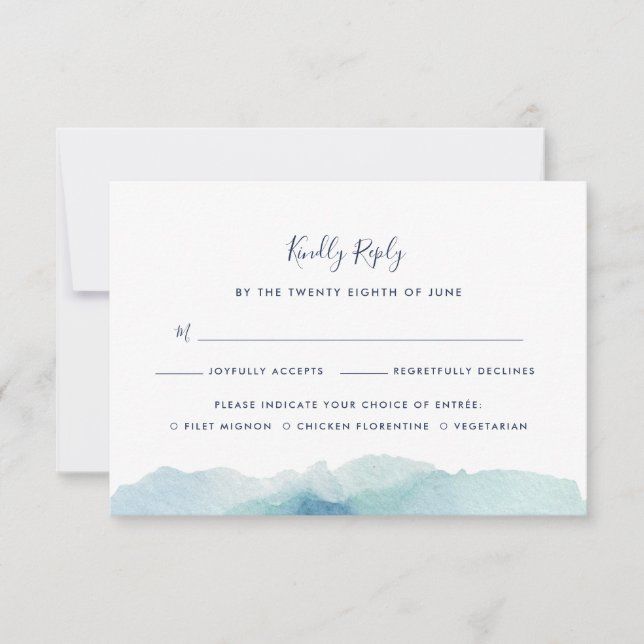 Landmark RSVP Card with Meal Choice (Front)