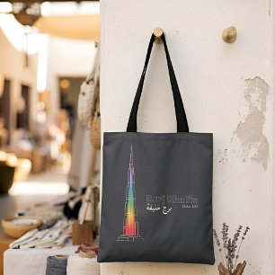Landmarks in Light   Burj Khalifa Tote Bag