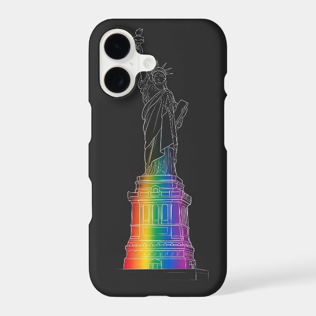 Landmarks in Light | Statue of Liberty iPhone Case (Back)