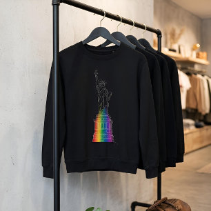 Landmarks in Light   Statue of Liberty Sweatshirt