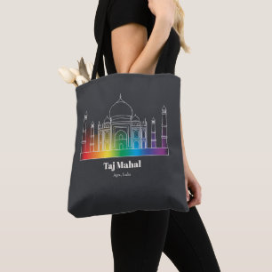 Landmarks in Light Taj Mahal Tote Bag