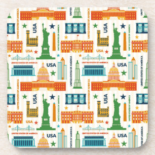 Landmarks of United States of America Coaster