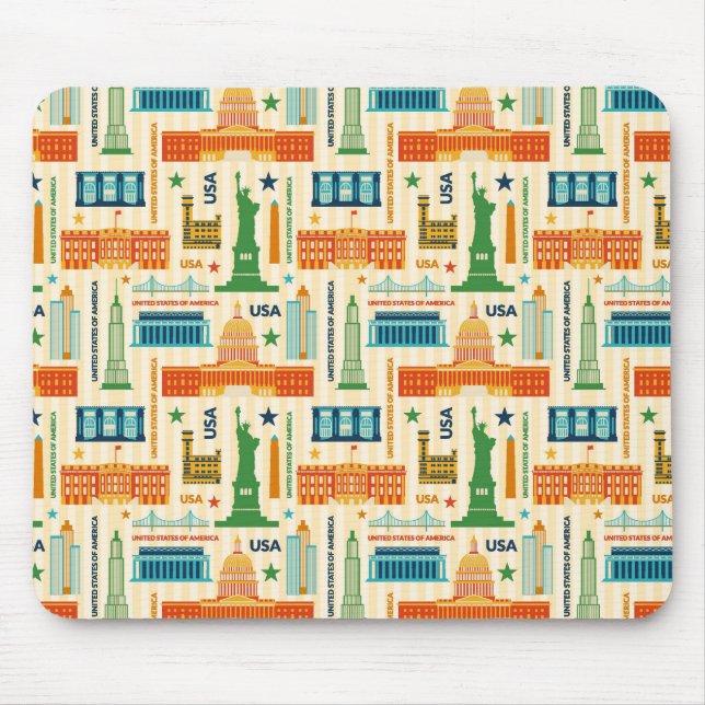 Landmarks of United States of America Mouse Pad (Front)