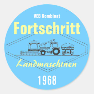 Landmaschinen DDR Classic Round Sticker