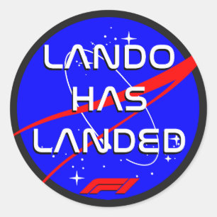 Lando Norris has Landed 2025 World Champion Winner Classic Round Sticker