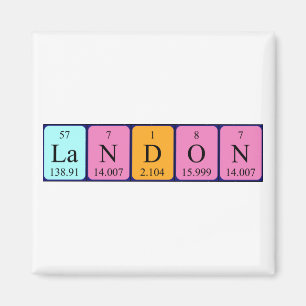 Landon periodic table name magnet