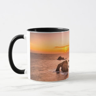 Lands End Sunset Enys Dodnan Armed Knight Cornwall Mug