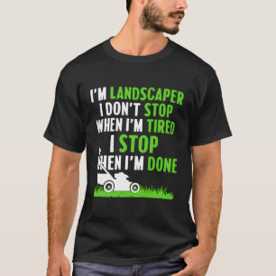Landscag Lawn Mower Landscaper Gardener Gardening T-Shirt